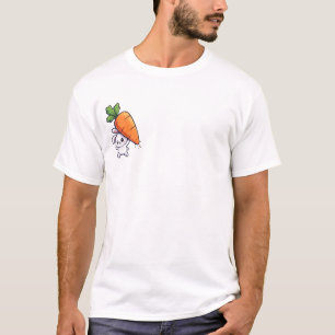 Camiseta Dibujo de conejo zanahoria corriendo