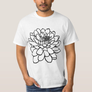 Camiseta Dibujo de crisantemo