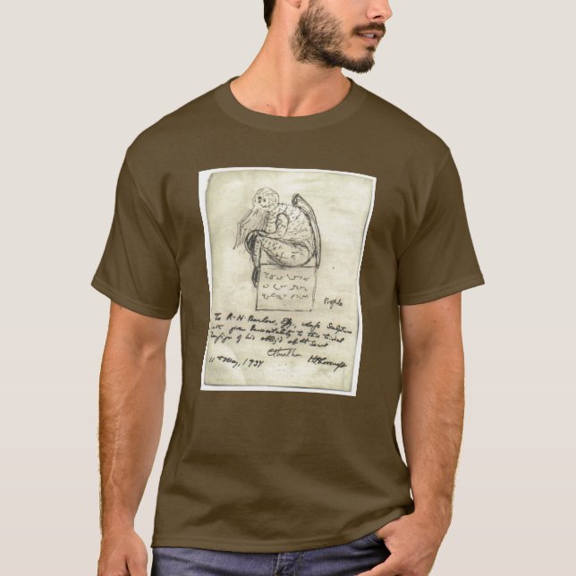 Camiseta Dibujo de Cthulhu por Lovecraft (Anverso)