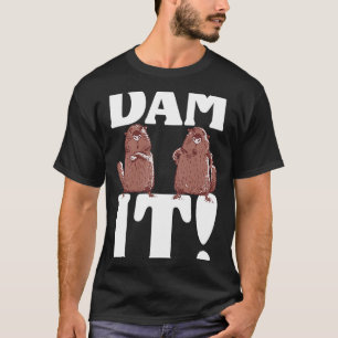 Camiseta Dibujo de Dam It Dabbing Beaver