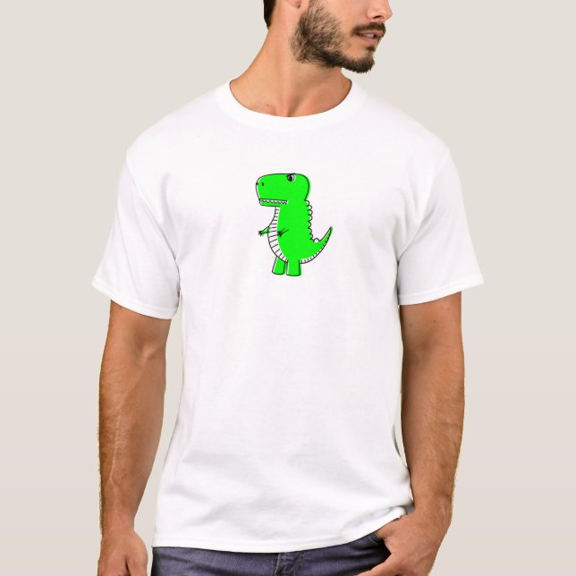 Camiseta Dibujo de dinosaurios verdes (Anverso)