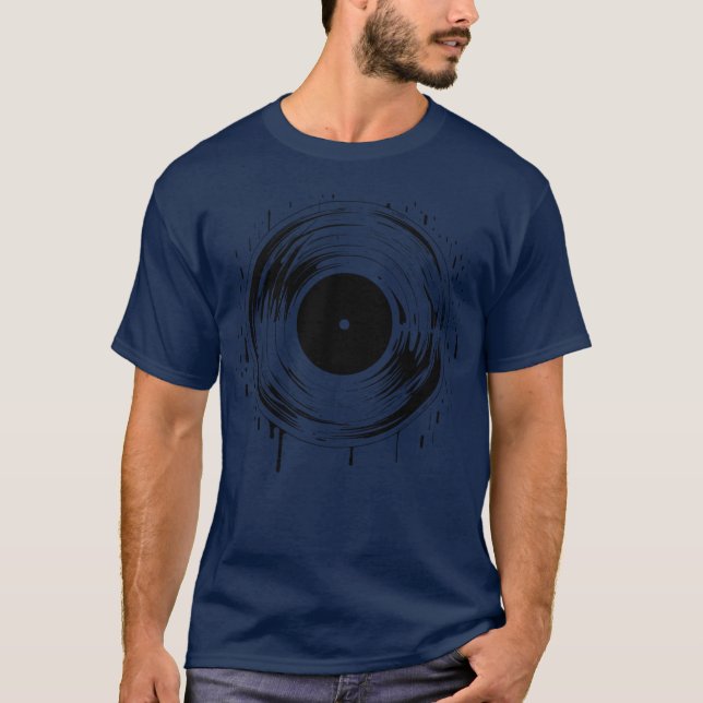 Camiseta Dibujo de disco DJ (Anverso)