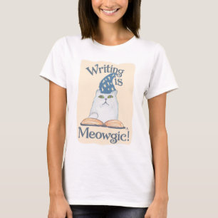Camiseta Dibujo de diseño de gato de dibujos animados con e