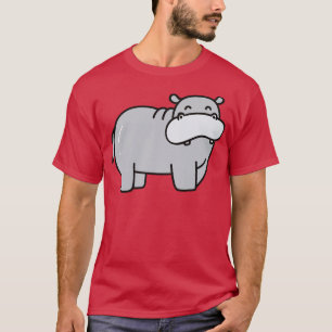 Camiseta Dibujo de Doodle Cuto Hippo