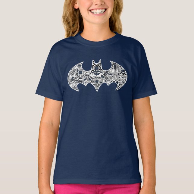 Camiseta Dibujo de Doodle de Batman Icon (Anverso)