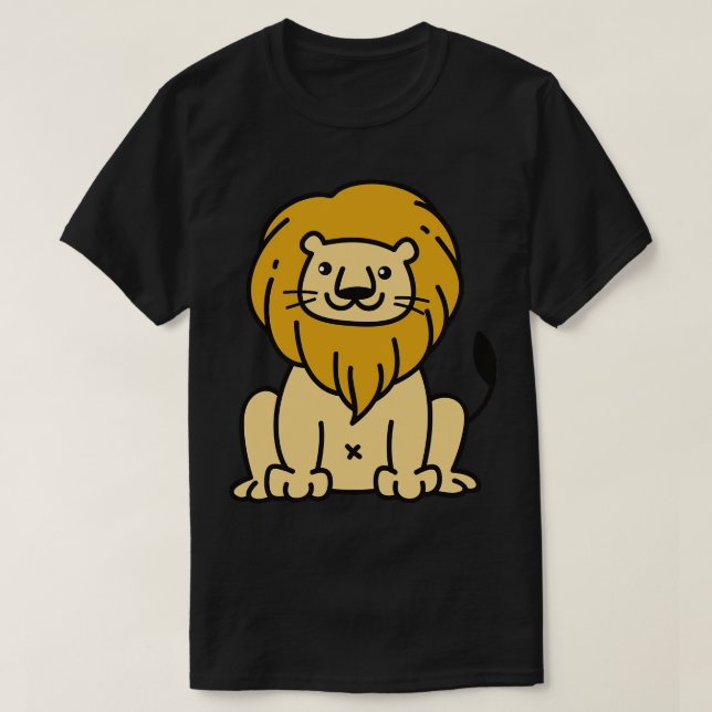 Camiseta Dibujo de Doodle de León Cuto (Diseño del anverso)