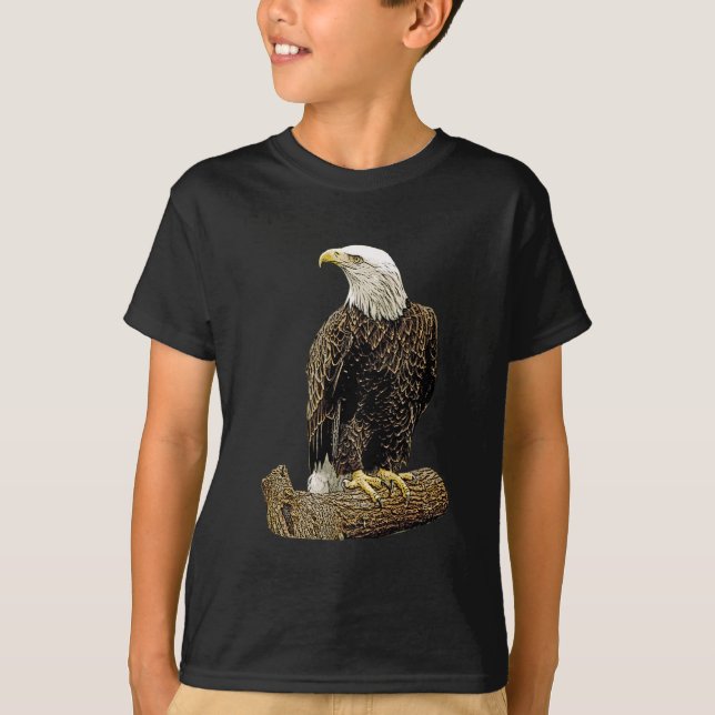 Camiseta Dibujo de Eagle calvo (Anverso)