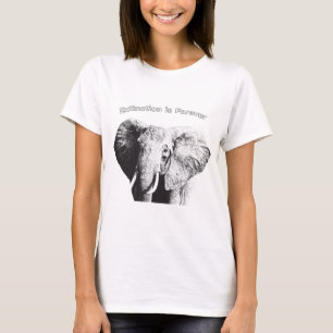Camiseta Dibujo de elefantes de Bush africanos
