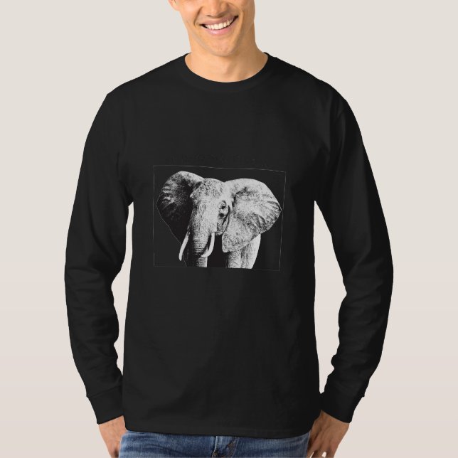 Camiseta Dibujo de elefantes de Bush africanos (Anverso)
