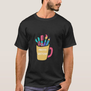 Camiseta Dibujo de esbozo - Bonito esquemático