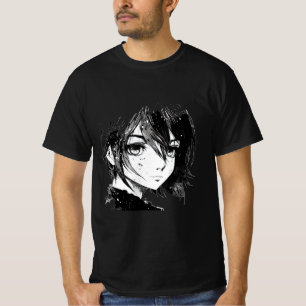 Camiseta Dibujo de esbozo de dibujo de lápiz de ojos para A
