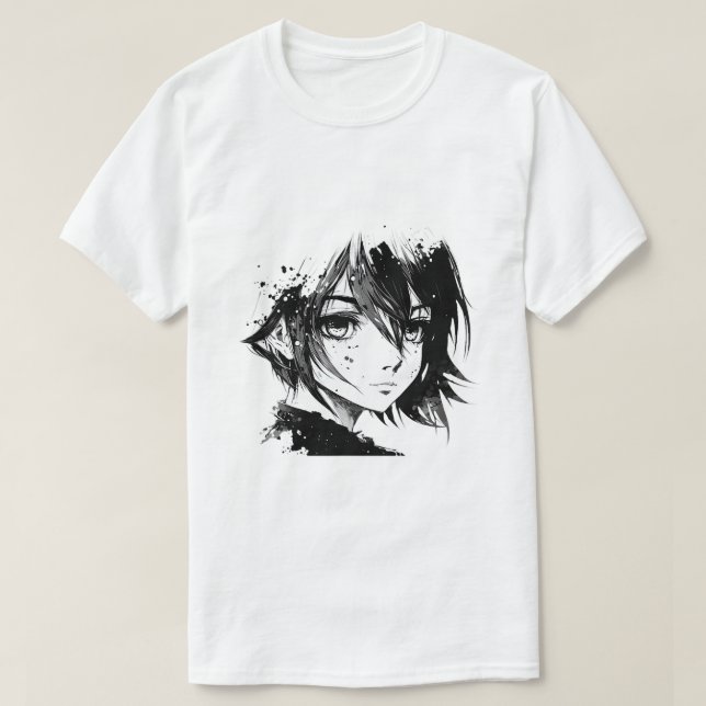 Camiseta Dibujo de esbozo de dibujo de lápiz de ojos para A (Diseño del anverso)