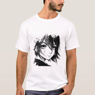Camiseta Dibujo de esbozo de dibujo de lápiz de ojos para A