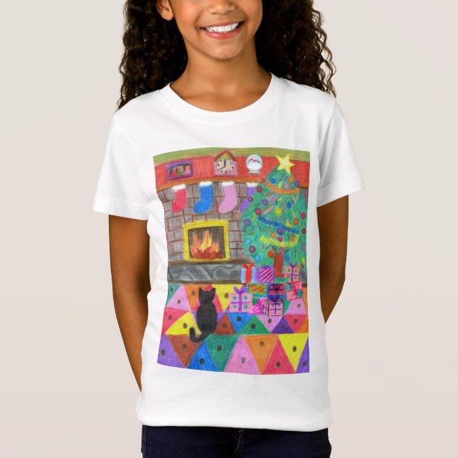 Camiseta Dibujo de escenas de navidades (Anverso)