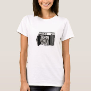 Camiseta Dibujo de fotógrafo de cámara de película de 35 mm