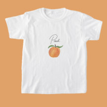 Dibujo de fruta melocotón pintado lindo