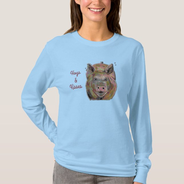 Camiseta Dibujo de garrapatas rosadas y besas pastas (Anverso)