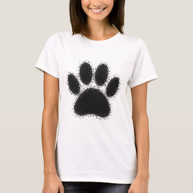 Camiseta Dibujo de garras de perro (Anverso)