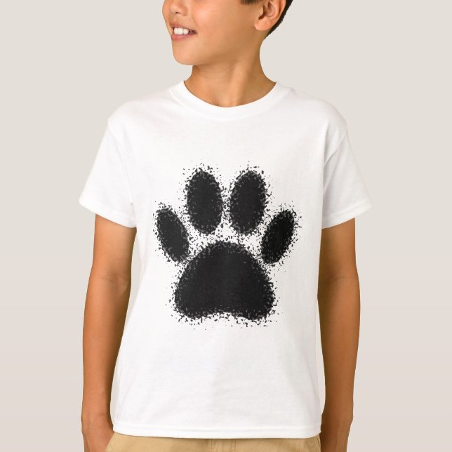 Camiseta Dibujo de garras de perro (Anverso)