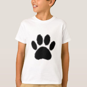 Camiseta Dibujo de garras de perro en negro