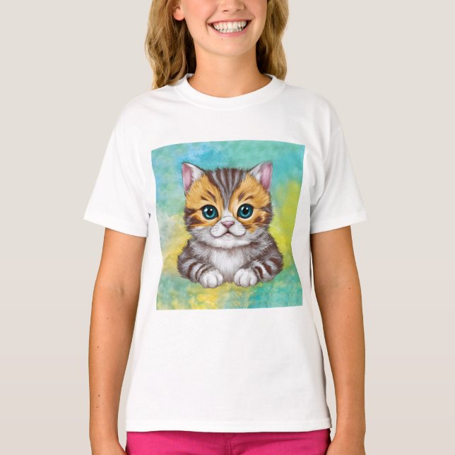 Camiseta Dibujo de gato (Anverso)