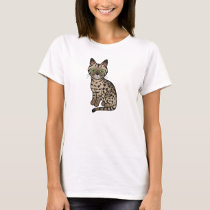 Camiseta Dibujo de gato Mau egipcio de bronce dibujos anima