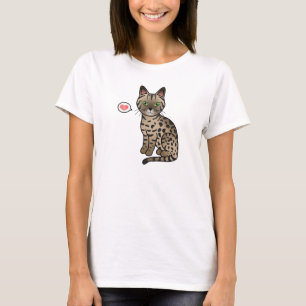 Camiseta Dibujo de gato Mau egipcio de bronce dibujos anima