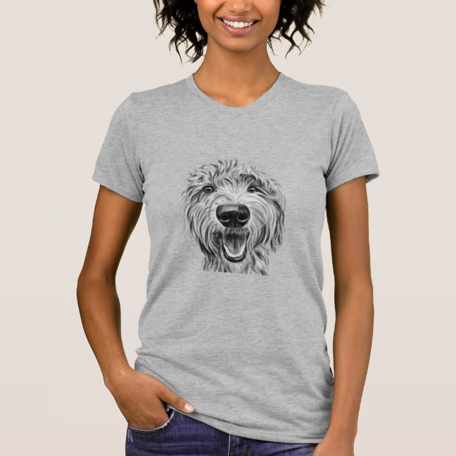 Camiseta Dibujo de Golden Doodle lindo (Anverso)