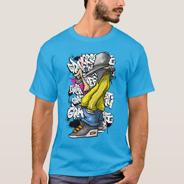 Camiseta Dibujo de graffiti pintado VANDAL ARTISTA (Anverso)