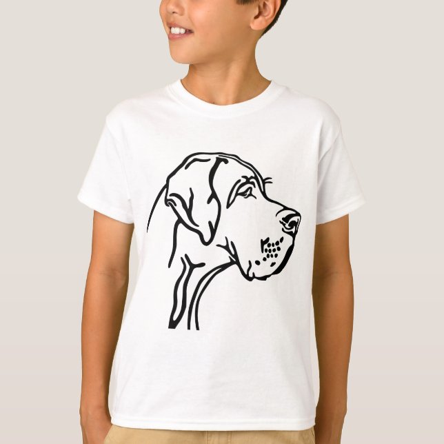 Camiseta Dibujo de Gran Danés (Anverso)