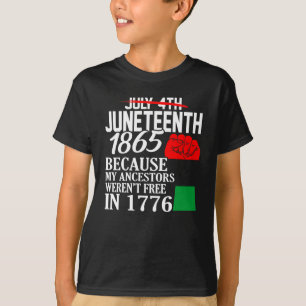 Camiseta Dibujo de historia negra estadounidense del 18 de