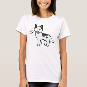 Camiseta Dibujo de Husky Siberiano Pío Negro Amor