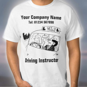 Camiseta Dibujo de instructor de conducción para personaliz