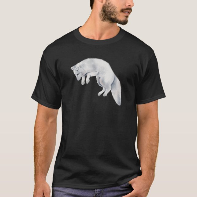 Camiseta Dibujo de invierno de Fox Ártica (Anverso)