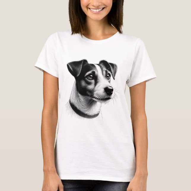 Camiseta Dibujo de Jack Russell Terrier (Anverso)