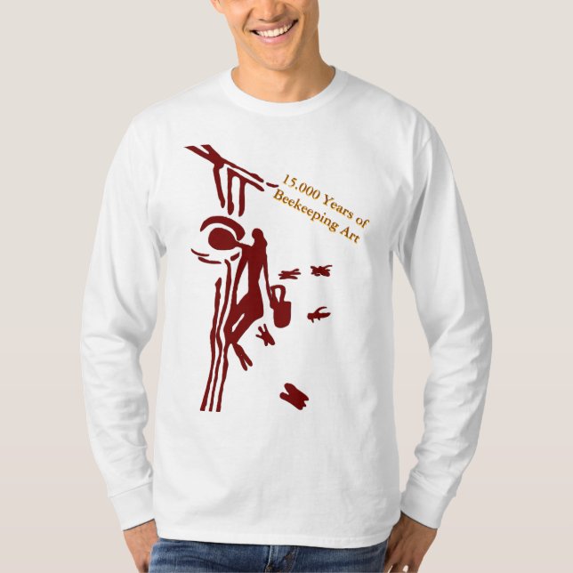 Camiseta Dibujo de la antigua caverna | Mangas largas (Anverso)