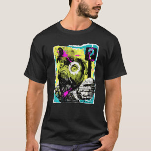 Camiseta Dibujo de la época del arte pop del pug Tee Cute T