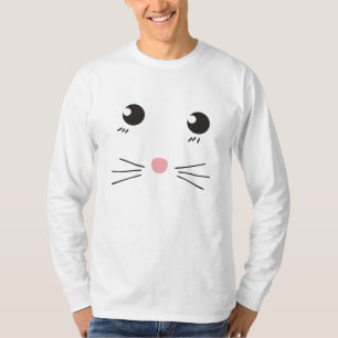 Camiseta Dibujo de la línea de la cara del gato