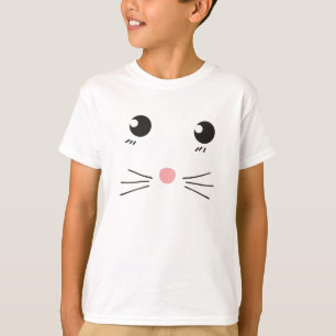 Camiseta Dibujo de la línea de la cara del gato