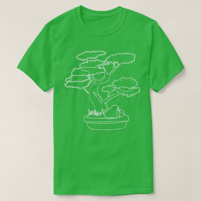 Camiseta Dibujo de la línea Zen de árbol dibujado a mano po (Diseño del anverso)