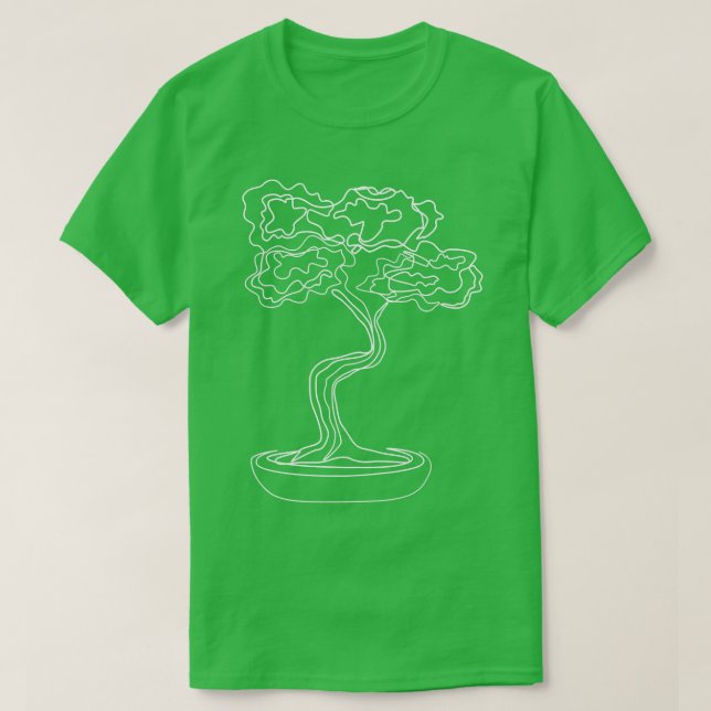 Camiseta Dibujo de la línea Zen de árbol dibujado a mano po (Diseño del anverso)