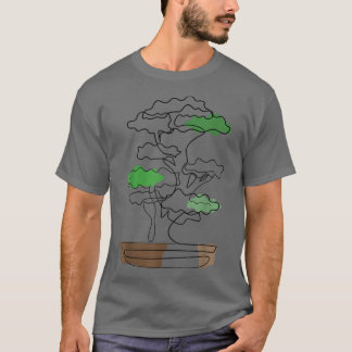 Camiseta Dibujo de la línea Zen de árbol dibujado a mano po