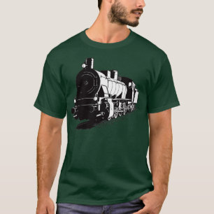 Camiseta Dibujo de la locomotora antigua 1
