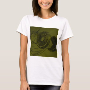 Camiseta Dibujo de lápiz de lápiz de fitness de edificio de