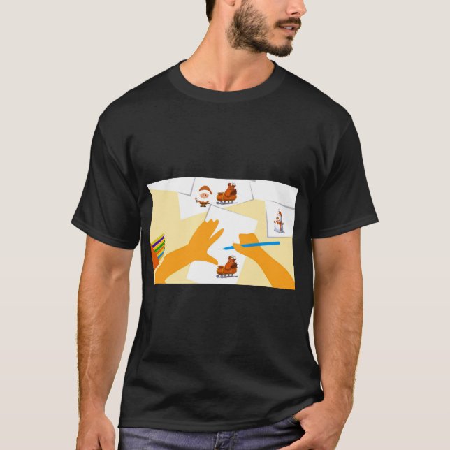 Camiseta Dibujo de lápiz y papel (Anverso)