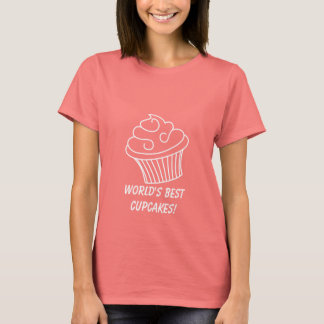 Camiseta Dibujo de línea de la tarta