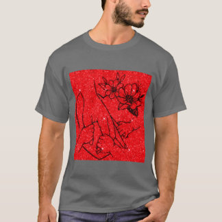 Camiseta Dibujo de línea de manos familia