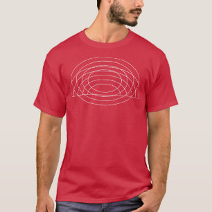 Camiseta Dibujo de línea geométrica de elipse mínima de arc