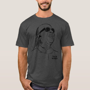 Camiseta Dibujo de línea Stevie Wonder