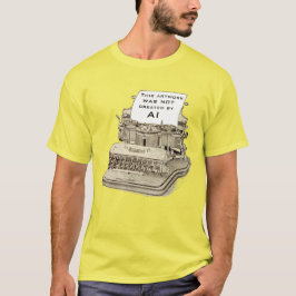 Camiseta Dibujo de máquina de escribir antigua
